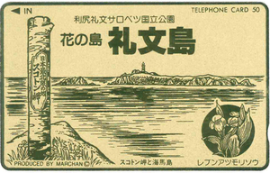 花の島 礼文島テレカ　利尻礼文サロベツ国立公園　未使用品