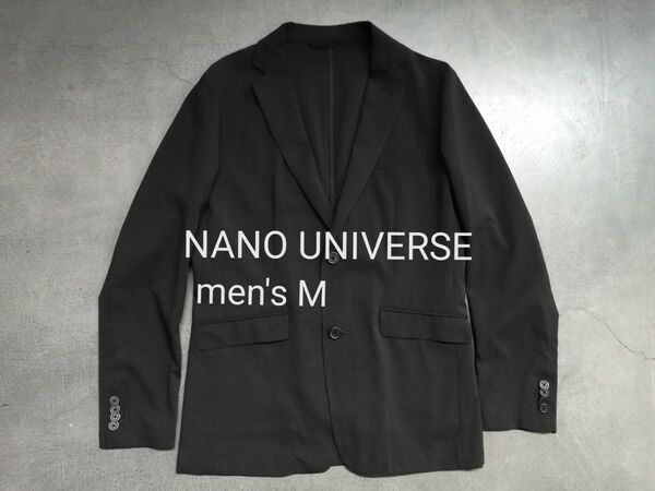 NANO UNIVERSE ナノユニバース テーラードジャケット メンズM ブラック ポリエステル100% 春夏