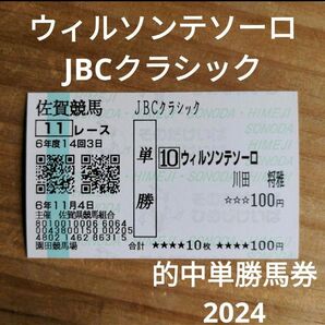 ウィルソンテソーロ / JBCクラシック / 2024 / 的中単勝馬券