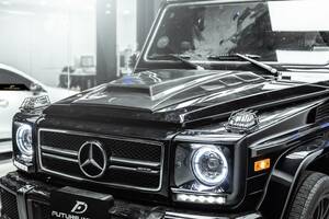 【FUTURE DESIGN】BENZ メルセデス・ベンツ W463 G-Class ボンネット フード ダクト 本物DryCarbon ドライカーボン G350 G500 G63 G55 AMG