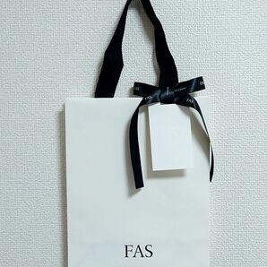 FAS ショッパー リボン付き 紙袋 ホワイト