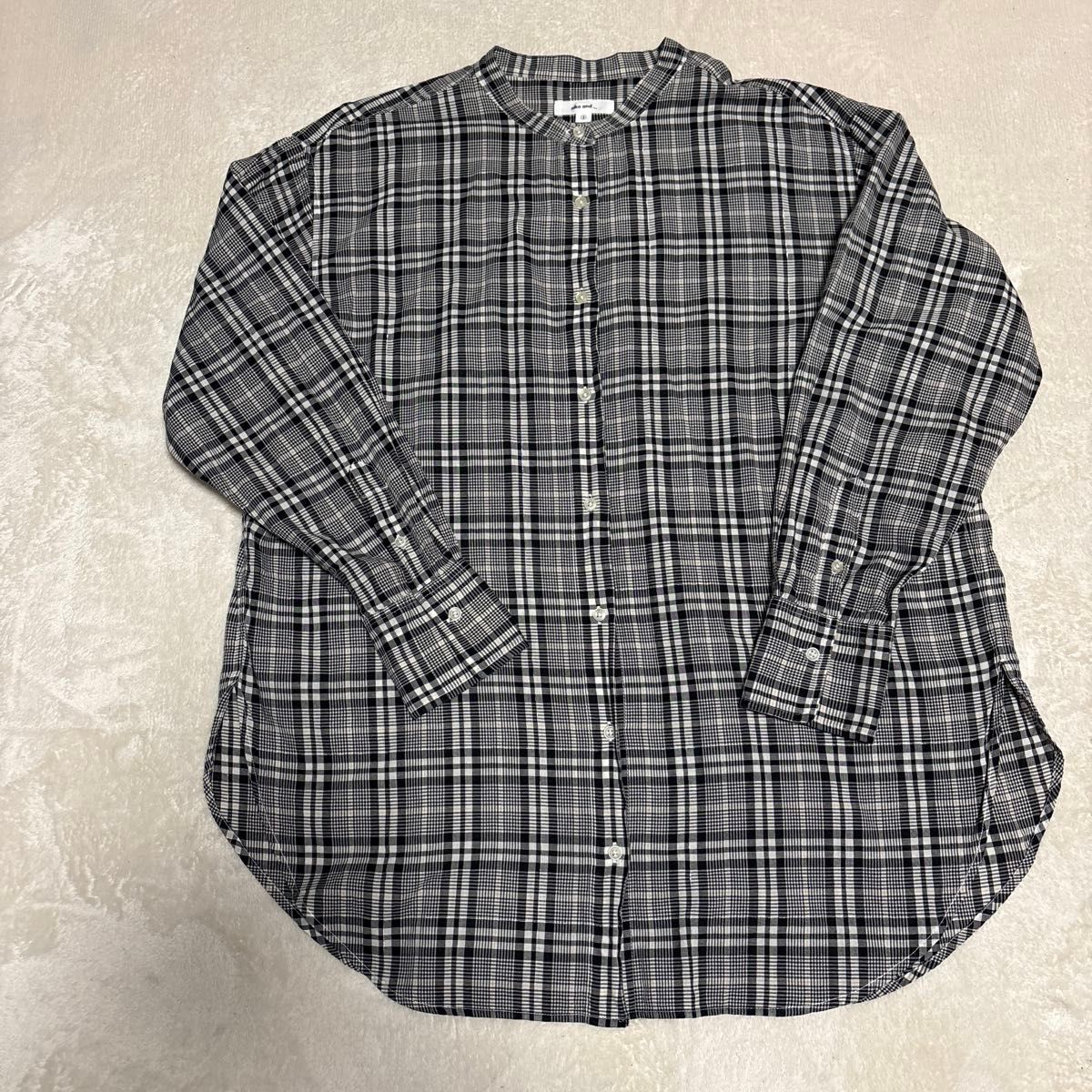 niko andチュニック丈チェックシャツM