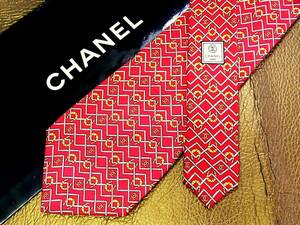 ♪№r2972◆美品◆【CHANEL】◆シャネル◆馬具 柄◆ＣＣロゴ◆ネクタイ◆