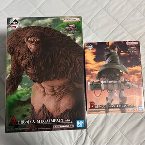 進撃の巨人 一番くじ ~獣の巨人は俺が仕留める~ A賞 獣の巨人 B賞 リヴァイ フィギュア セット