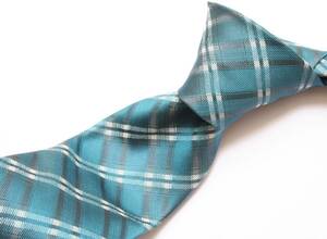 * Calvin * Klein * stylish teal color check pattern necktie [AG] domestic sending * new goods *Calvin Klein