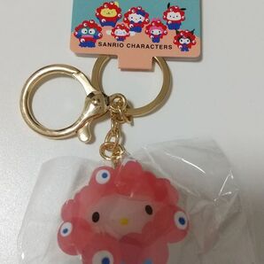 EXPO2025 サンリオ ミャクミャク なりきり立体マスコット キーホルダー キティ クリアカラー