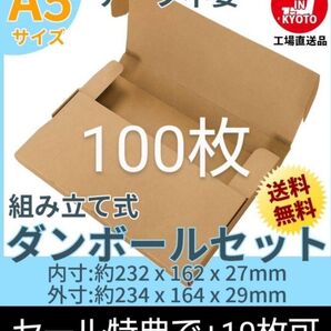 ネコポス・クリックポスト・ゆうパケット・テープ不要 A5サイズ 100枚