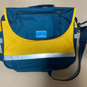 KUMON ショルダーバッグ 青と黄色 反射材付き くもん KUMON バッグ ショルダーバッグ 公文 カバン