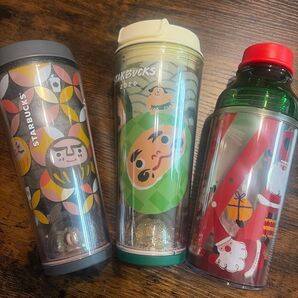 スターバックス 2020・2021年・サンタ2019の3個セット 干支だるま タンブラー