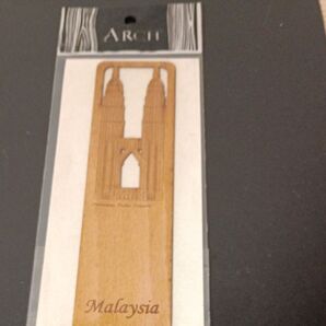 ARCH マレーシア ペトロナスツインタワー 木製しおり ブックマーカー