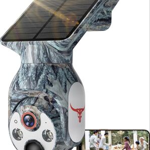 トレイルカメラ 防犯カメラ 屋外 ソーラー 監視カメラ 一 高効率ソーラー充電 体型 ペットカメラ フルワイヤレス