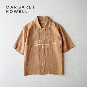 2023春夏 新型 マーガレットハウエル リネン 半袖 ポケット付き シャツ 麻