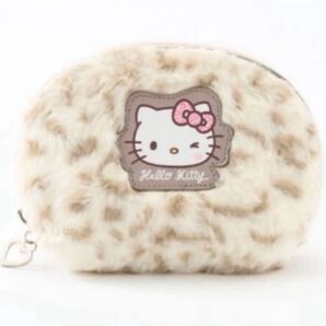 【説明欄必読】しまむら サンリオ ハローキティ ギャルキティ ヒョウ柄 サンリオコラボ ラウンドポーチ ●タイムセール●