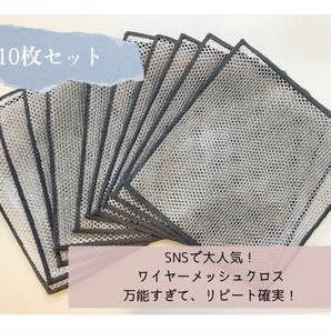 【10枚】万能!SNSで話題の大人気ワイヤーメッシュクロス ワイヤー布巾 メッシュ布巾 お掃除クロス キッチン掃除 時短アイテム