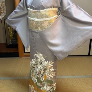 フォーマルシーン4点フルセット 正絹色留訪問着 袋帯 帯締め帯揚げ