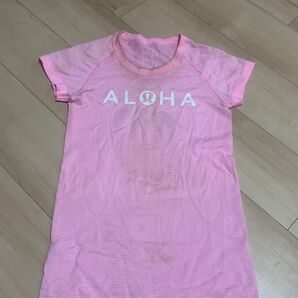 ルルレモン Run Swiftly Tech 半袖Tシャツ ハワイ限定モデル ピンク サイズ4