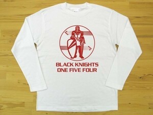 BLACK KNIGHTS 白 5.6oz 長袖Tシャツ 赤 2XL 大きいサイズ ミリタリー ブラックナイト VFA-154 VF-154 トムキャット U.S. NAVY