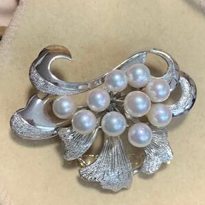 SILVER ブローチ 本真珠 パール あこや銀製品