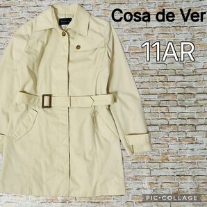【Cosa de Ver】レディース トレンチコート ベルト 裏地 Mサイズ相当