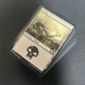 1001【MTG】基本土地 沼 新枠 英語 100枚まとめ
