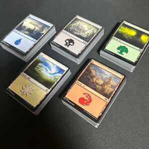 1009【MTG】基本土地 5色 新枠 日本語 250枚まとめ マジックザギャザリング