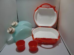 【KA111】レトロ 茶谷金属化成工業株式会社 ペアポット 未使用品　水筒 オレンジ 