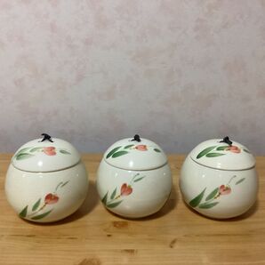 和食器 茶碗蒸し 蓋付き碗 丸鉢 器 3個