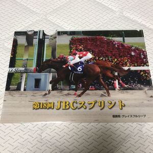 JRA グレイスフルリープ JBCスプリント クリアファイル 2019年 京都競馬場イベント抽選品 京都競馬場限定