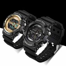メンズ ステンレス LED デジタル 日付 アラーム 防水 スポーツ アーミー クォーツ 時計 電子 時計 ファッション 腕時計 アウトドア H529_画像5