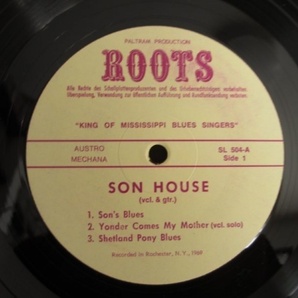 激レア!! Son House / サン・ハウス / The Vocal Intensity Of Son House / Roots / SL-504の画像3