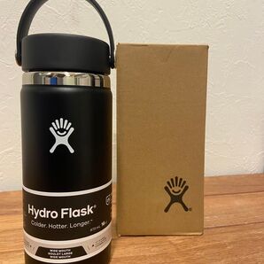新品Hydro Flask 16oz 473ml Wide mouth ブラック 水筒 ハイドロフラスク キャンプ アウトドア