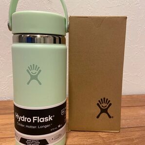 新品Hydro Flask 16oz 473ml Wide mouth Aloe 水筒 ハイドロフラスク キャンプ アウトドア