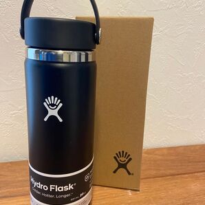 新品Hydro Flask 20oz 591ml Wide mouth BLACK 水筒 ハイドロフラスク キャンプ アウトドア