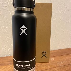 新品Hydro Flask 40oz 1182ml Wide mouth BLACK 水筒 ハイドロフラスク キャンプ アウトドア