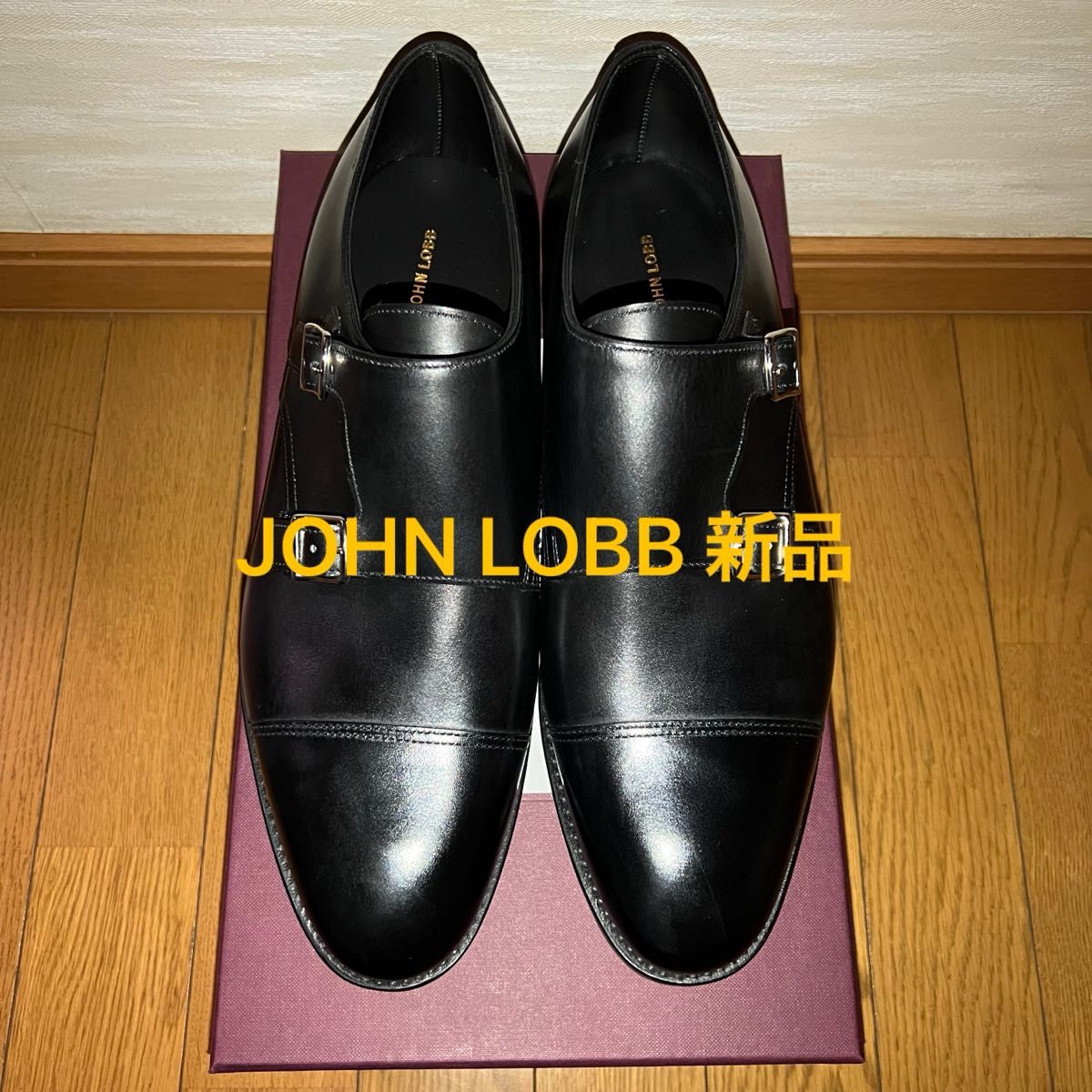 新品未使用 JOHN LOBB WILLIAM UK9(27.5cm) 金字 革靴 ダブルモンク ストレートチップ ドレスシューズ