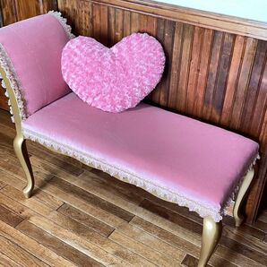 ロココ様式カウチソファ/猫脚スツール☆張替済 フランス製最高級トリミングブレード