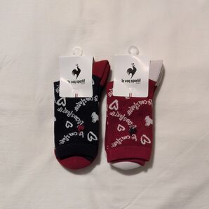 価格交渉200円OK ルコックスポルティフ レディースソックス ゴルフソックス 最新、秋冬モデル 22~24cm 2足セット