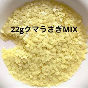 22gイエロー5mmクマホログラム4mmうさぎホログラムMIXネイルアートレジンの封入舞台メイク手帳DIY手作り材料ハンドメイド