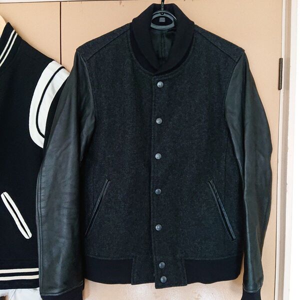 STUDIOUS ステュディオス ラムレザー 切り替え スタジャン