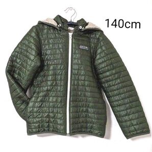 【BREEZE ブリーズ】フード付き 中綿ジャケット 内側ボア カーキ 140cm