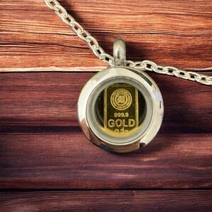 K24 純金 ネックレス 0.3g インゴット 24k24金 ネックレス メモリアル 結婚式