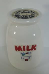 ☆W10-1　昭和レトロ■東海工芸　陶器製　ミルク瓶型　貯金箱■東海乳業/東海均質牛乳