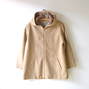 【送料無料】エディーバウアー ウールジャケット ウールパーカー レディースL Eddie Bauer ベージュ DZ0059