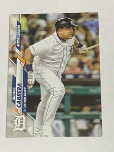 MIGUEL CABRERA 2020 TOPPS UPDATE ACTIVE LEADERS #U263 TIGERS 即決