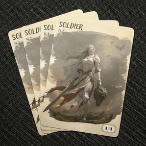 【MTG】兵士トークン 4枚セット オリジナル マジック・ザ・ギャザリング Ocean Tokens
