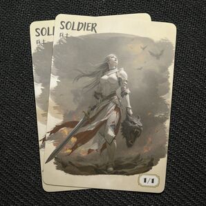 【MTG】兵士トークン 2枚セット オリジナル マジック・ザ・ギャザリング Ocean Tokens