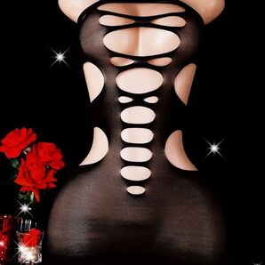 【126】即購入可 魅惑的な網タイツのボディコンミニワンピース ナイトウェア セクシー ランジェリー コスプレ