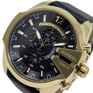 ディーゼル DIESEL 腕時計 DZ4344 メンズ メガチーフ MEGA CHIEF クオーツ クロノグラフ ブラック ブラック