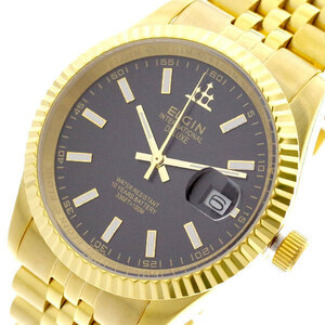 エルジン ELGIN 腕時計 メンズ FK1422G-B クォーツ ブラック ゴールド ゴールドの商品画像