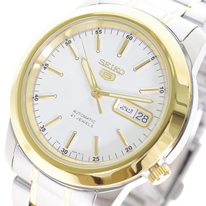 セイコー SEIKO 腕時計 メンズ SNKE54K1 セイコー5 自動巻き ホワイト シルバー ゴールド